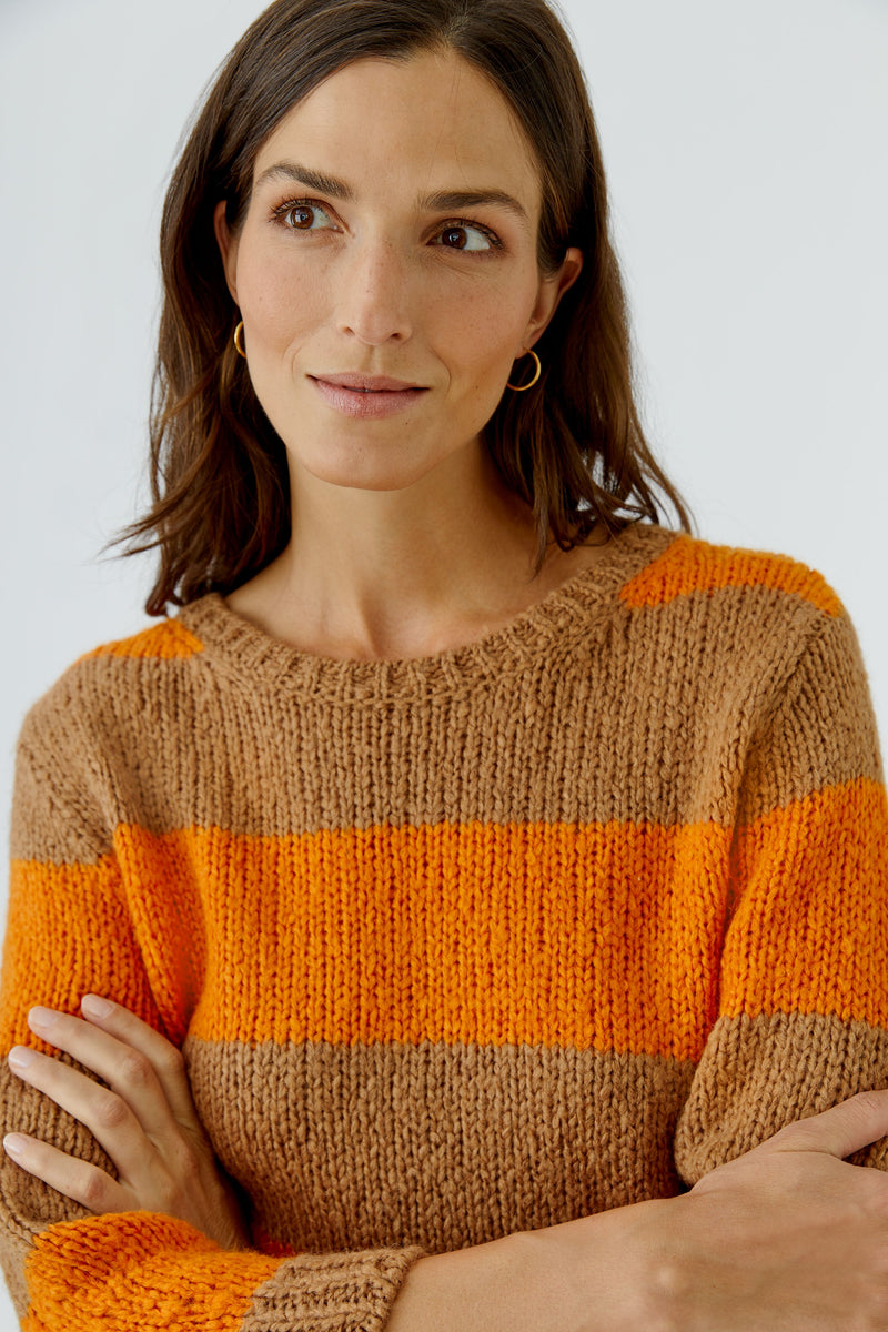 Esmy Sweater in Orange and Tan