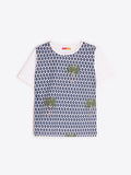 Ikat T-shirt with Palm Tree Print