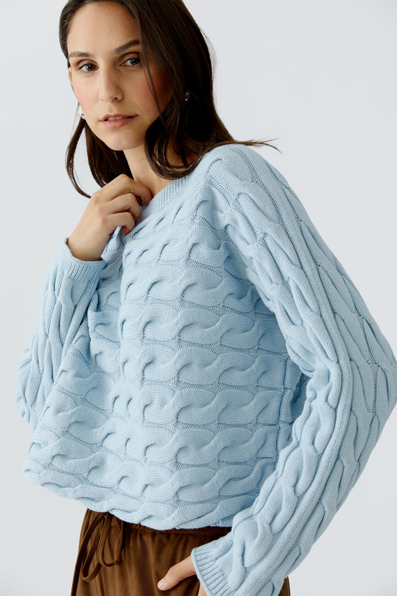 Sirah Sweater in Celestial Blue