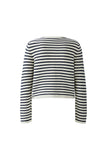 oui Navy and Stone Striped Cardigan