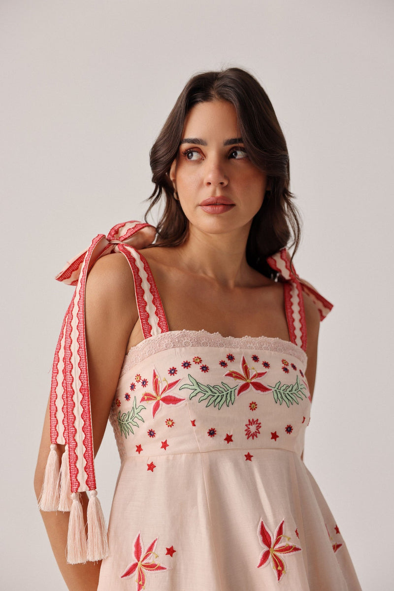 Nora Dress in Peach