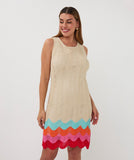 Dress With Colour Zig Zag