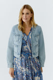 Light Denim Jacket with Braided Detail