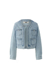 Light Denim Jacket with Braided Detail