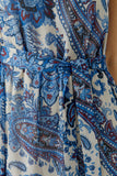 Chiffon Blue Printed Dress