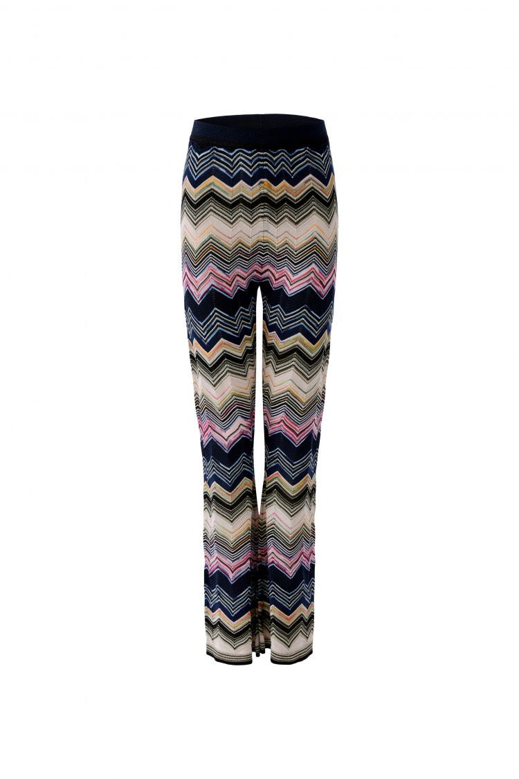 Knitted Trouser in Pink Blue and Black