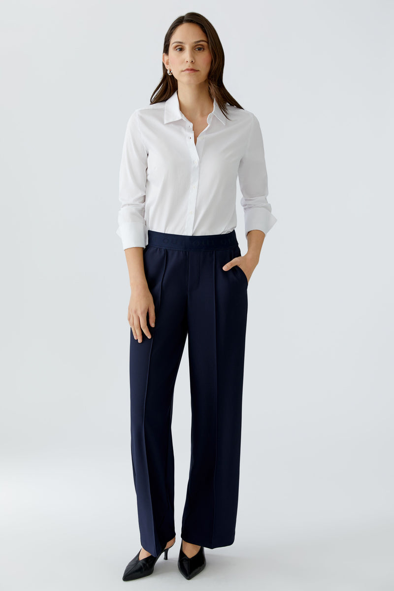 Navy Lacy Trouser