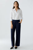 Navy Lacy Trouser