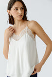 ivory Satin Strappy Top
