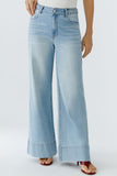 Light Denim Jeans with Braided Detail at Waist