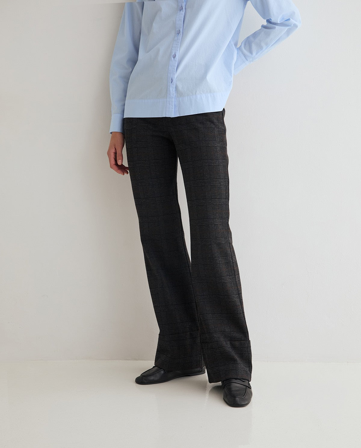Check Knit Trousers