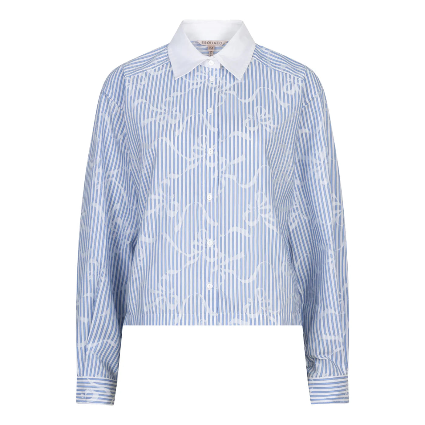 White/ Blue Bow Blouse