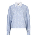 White/ Blue Bow Blouse