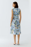 Oui Floral Cotton Dress with White Background