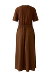 Cognac Coloured Casual Dress