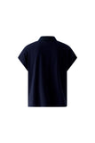 Oui Navy Top with Collar
