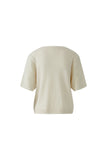 Beige Linen Knit Top