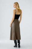 Faux leather wrap skirt