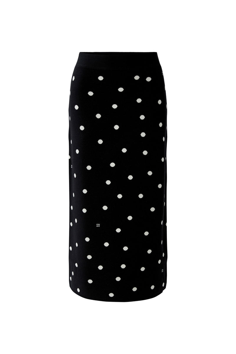 Black Polka Dot Knit skirt