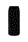 Black Polka Dot Knit skirt