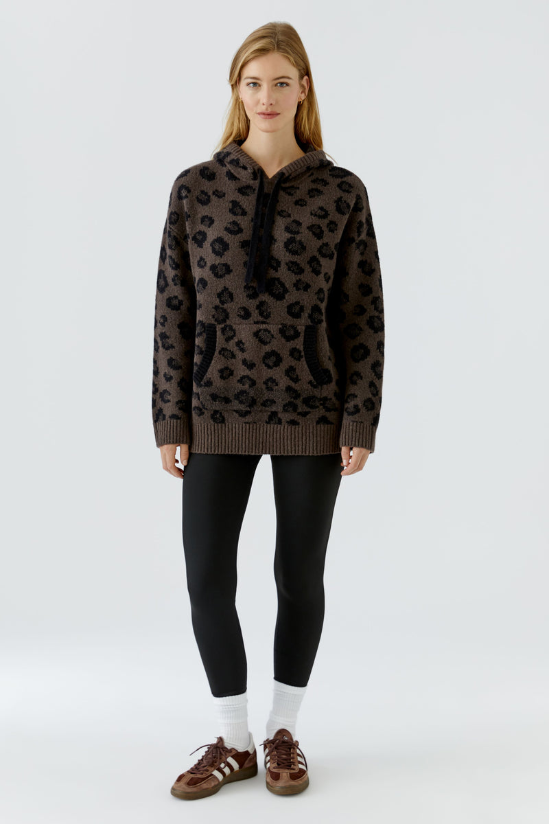 Leopard and Brown Hoodie