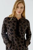 Leopard and Brown Hoodie