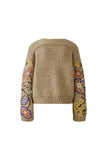 Pullover with colorful floral embroidery