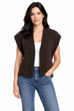 Brown Sleeveless Cardi
