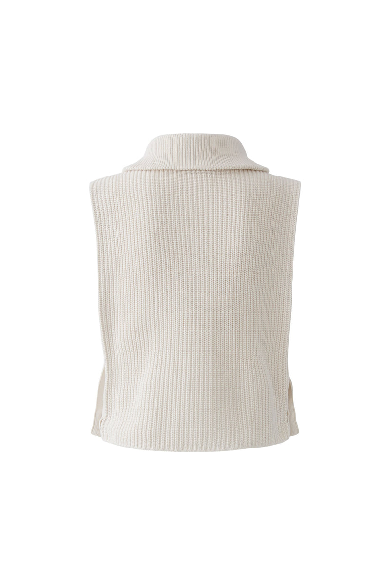Sleeveless sweater in a gorgeous neutral colour