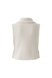 Sleeveless sweater in a gorgeous neutral colour