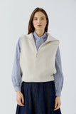 Sleeveless sweater in a gorgeous neutral colour