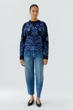 Navy and Blue Jacquard Sweater