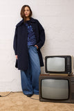 Navy and Blue Jacquard Sweater