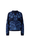 Navy and Blue Jacquard Sweater