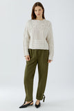 Beige Patchwork Sweater