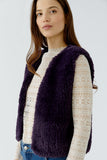 Aubergine Furry Gilet