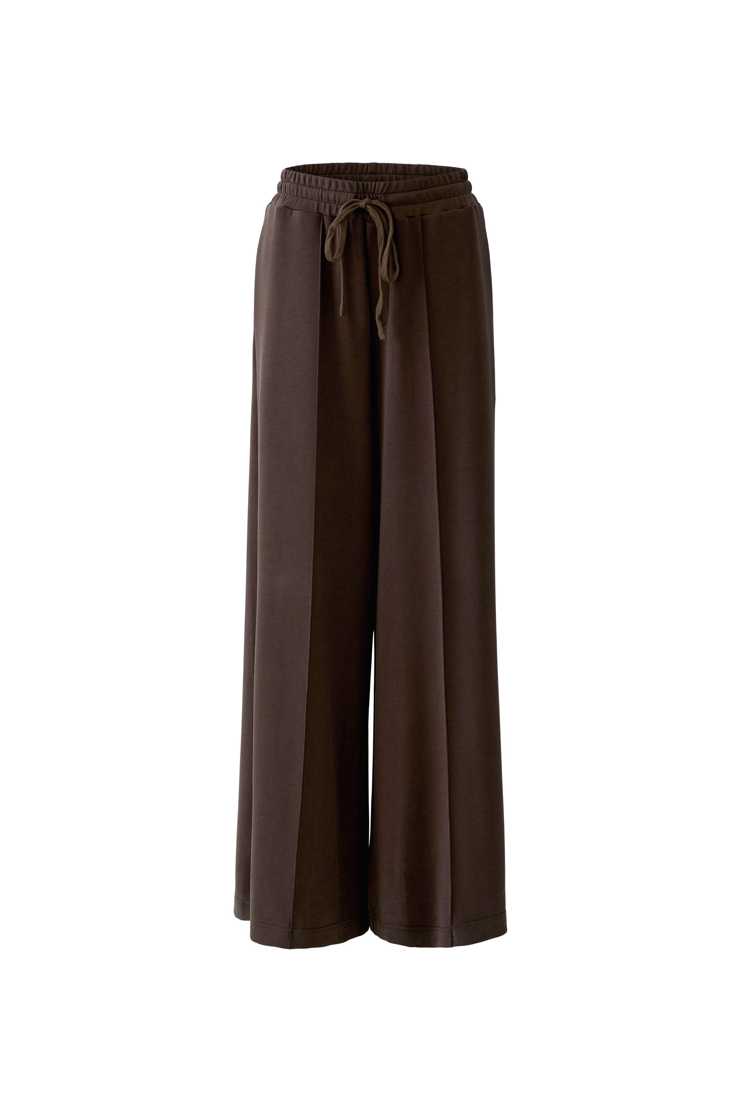 Brown Marlene Trouser in Soft Scuba