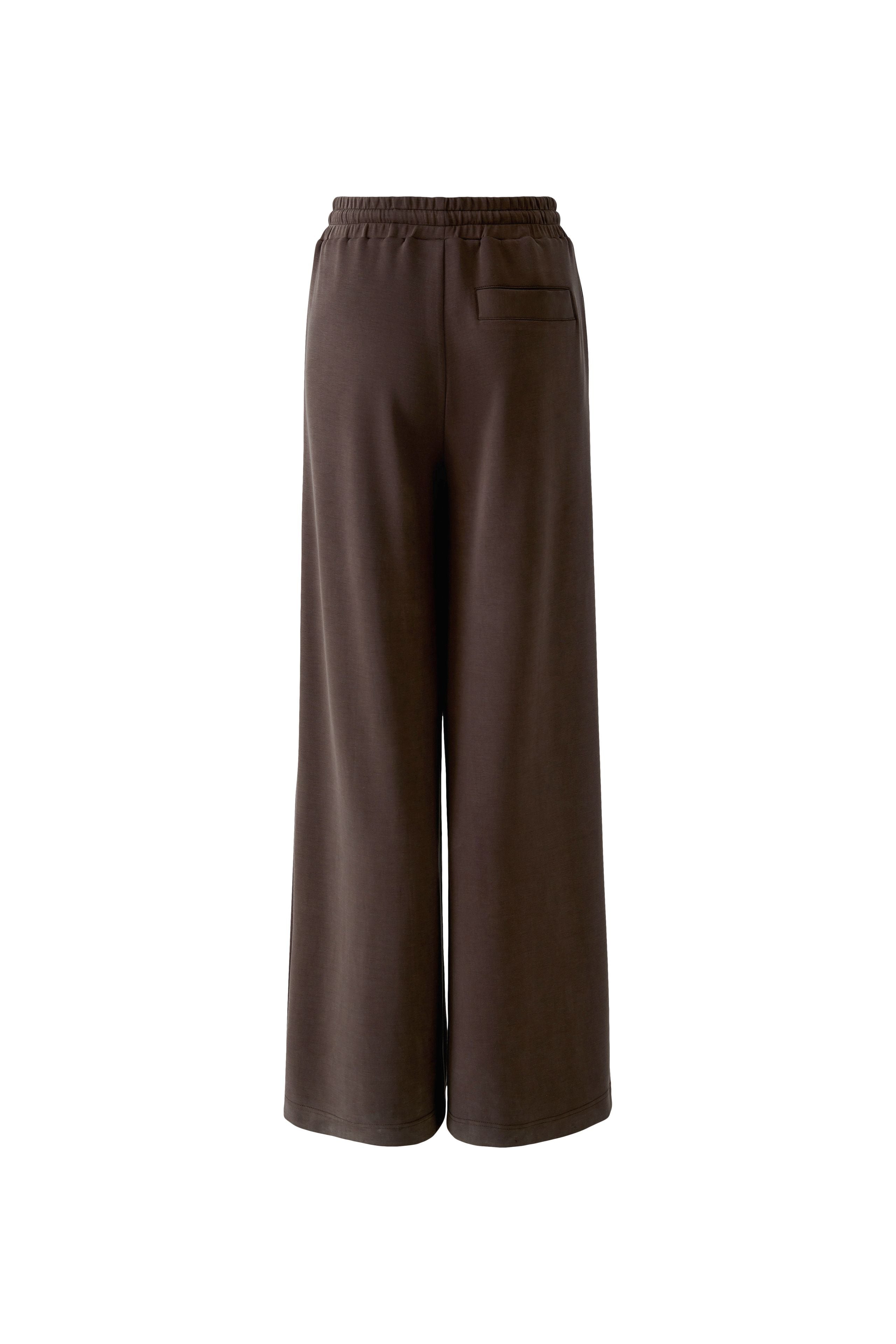 Brown Marlene Trouser in Soft Scuba