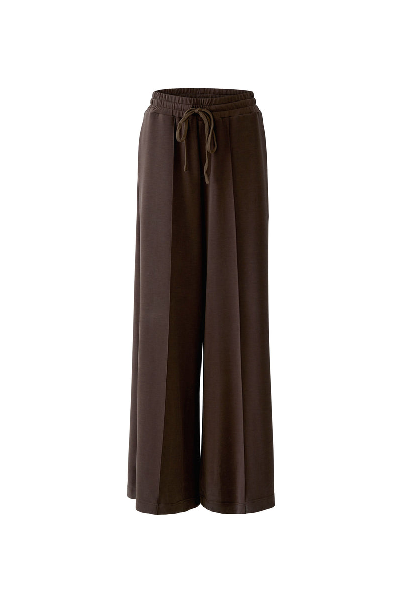 Brown Marlene Trouser in Soft Scuba