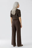Brown Marlene Trouser in Soft Scuba