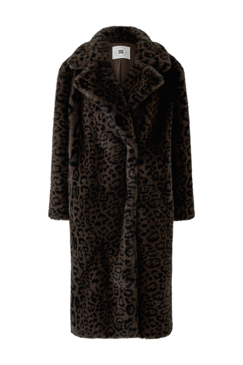 Fur Leopard Print Coat