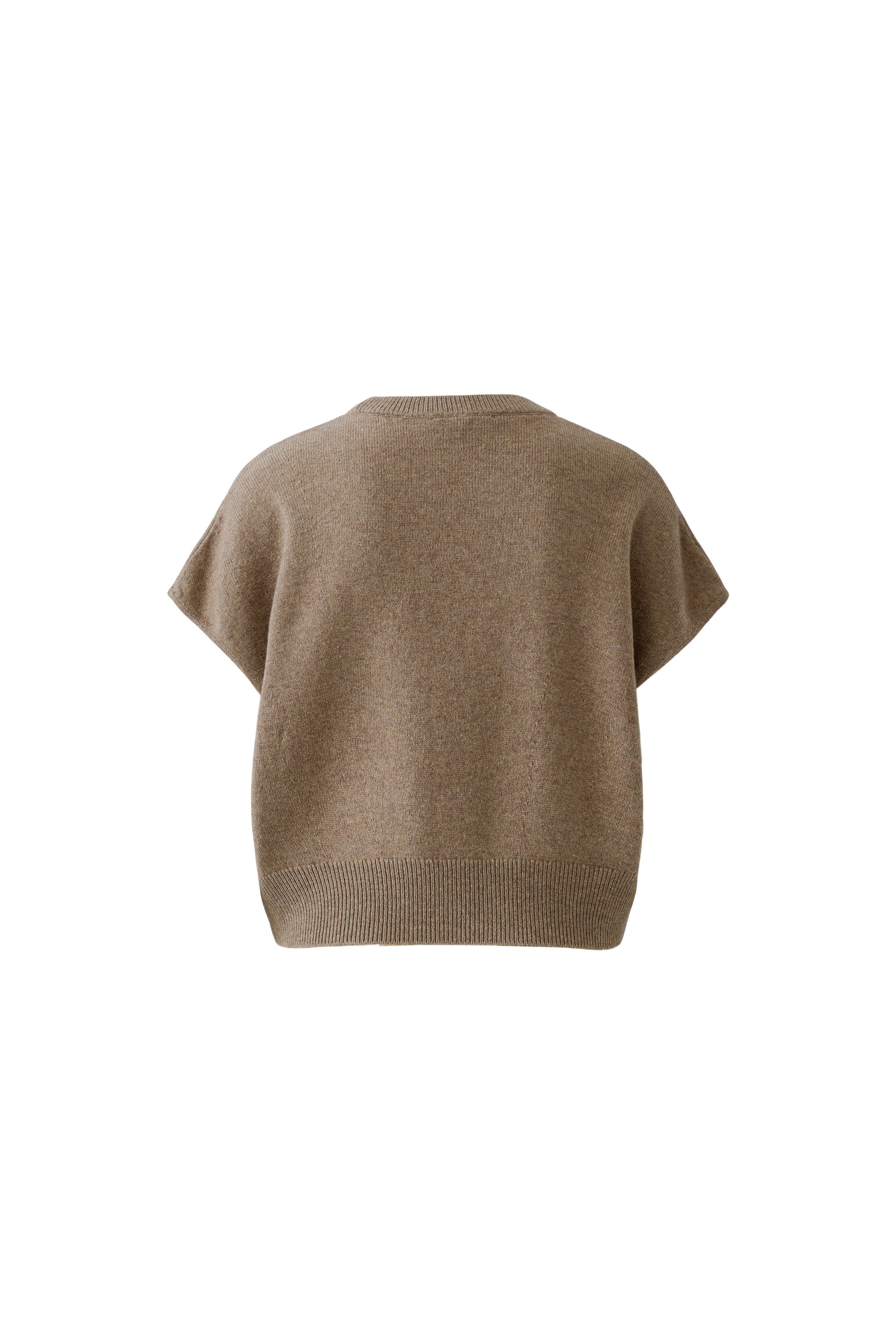 Taupe Sleeveless sweater