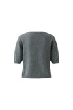 Grey Sweater with Denim Pocket