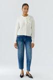 Ivory Soft Feel Cardi with Satin Tie