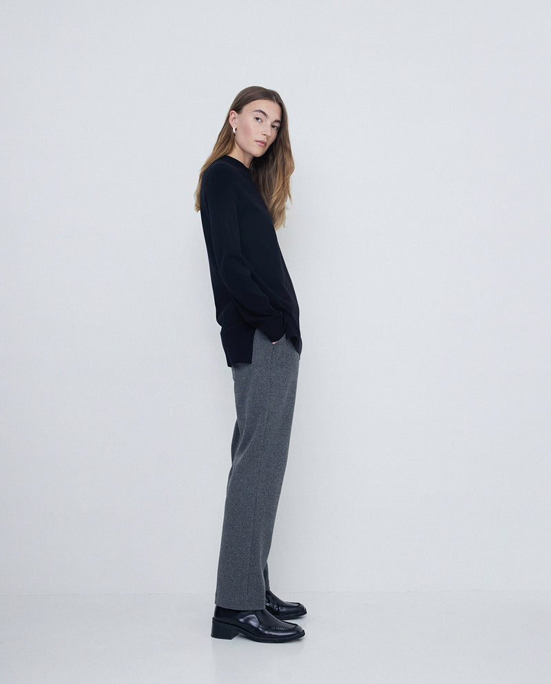Grey knit trousers