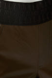 Brown Faux Leather Trouser