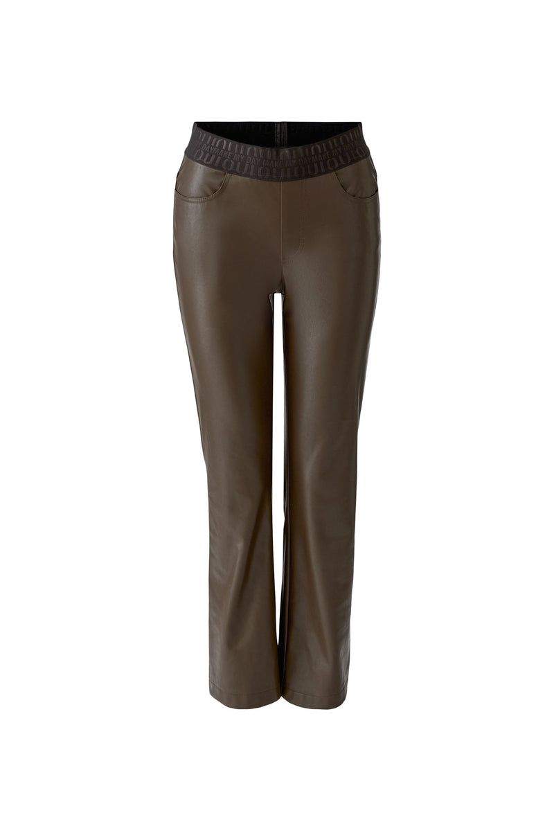 Brown Faux Leather Trouser