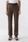 Brown Faux Leather Trouser