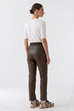 Brown Faux Leather Trouser