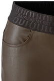 Brown Faux Leather Trouser
